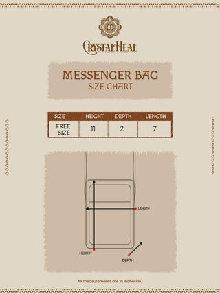 Hemp Messenger Bag - Crystal Heal